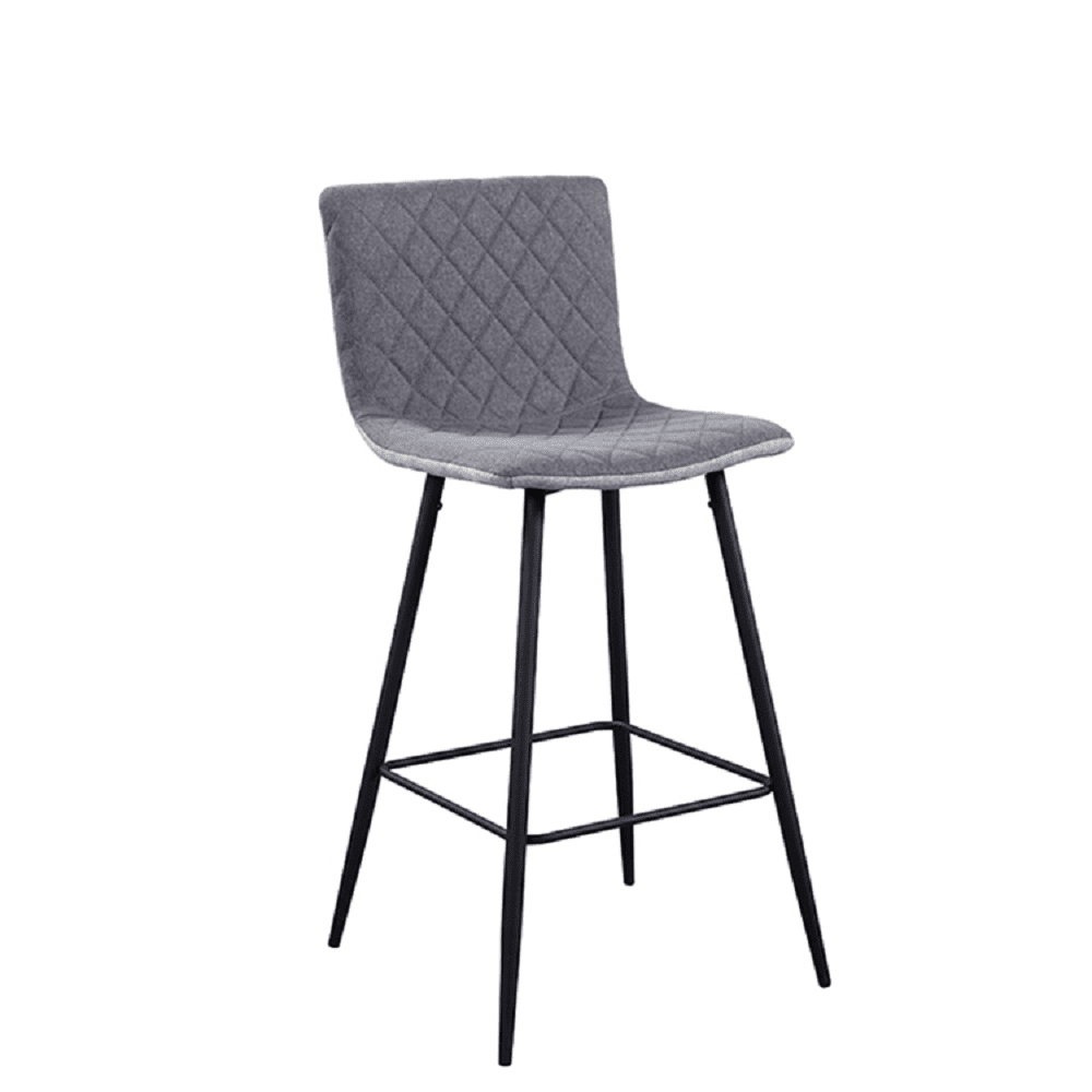 KONDELA Barová stolička, svetlosivá/sivá /čierna, TORANA